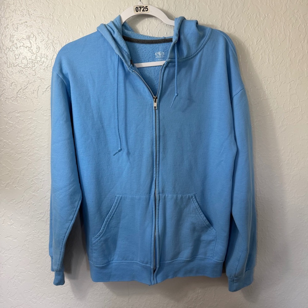 Athletic Works Kids Blue Full Zip Hoodie Sweatshirt Size M 38-40 Boys